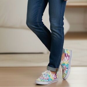 POLO RALPH LAUREN Tie-Dye Sneakers , Men’s US 11, White Multi-color